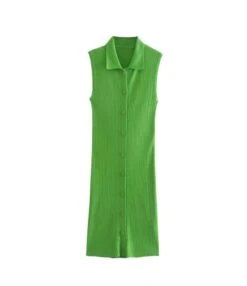 Fashion Lapel Sleeveless Shirtdress Single-Breasted Knit Bodycon Dress Sexy Wholesale Jersey Dresses SDN532473 -DivaLook Shop 5dba7668 73a4 49fe bf44 245d11fdcc49 4b819512248e7dd2d56c75521dcb3223