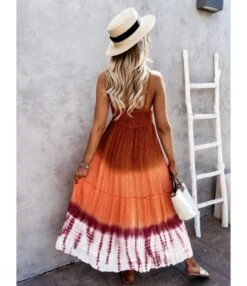 Tie-Dye Print V Neck Fringe Sling Sundresses Holiday Slip Swing Ruffled Dress Wholesale Maxi Dresses SD531876 -DivaLook Shop 6016a28c 5ba5 405e 9787 e969ca09999b 7B59F04C075D488192E43E3E803EE4BA
