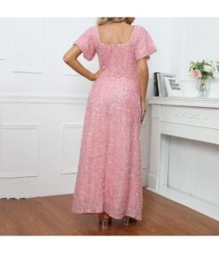 Fashion Short Sleeve Square Neck Party Sequin Dress Wholesale Maxi Dresses SDN536982 -DivaLook Shop 67e46293 b76e 4fc8 8d1d 3ff5dce3d785 45f971e1058f4fc742e57eb905c3fdac