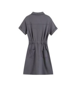 Casual Two-Pocket Lapel Short-Sleeved Button-Down Slim-Fit Dress Wholesale Dresses SDV464344 -DivaLook Shop 6f9b3d98 9f5b 4b0c 8efc eaa3f9a77d91 963bd1ba6f551b741586689047a6d489
