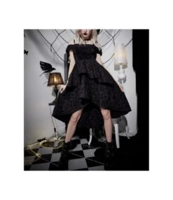 Gothic Wind Slim Waist One-Piece Neckline Sling Dress Wholesale Dresses V5923041900051