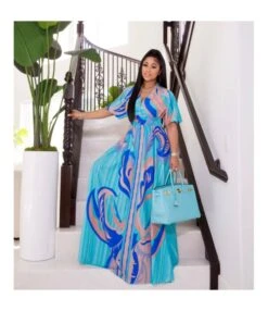 Fashion Printed Short Sleeve Side Slit Resort Swing Dress Wholesale Maxi Dresses SDN535522 -DivaLook Shop 73b067b1 68d4 4c2b 8b11 7bd6519d9f45 b944ce95eb3655568af038da3b55e5d2