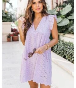 Solid Color Lace Hollow V Neck Frill Sleeve Loose Tank Dress With Pocket Casual Wholesale Dresses SDN532972 -DivaLook Shop 7469319f 2e8d 4c74 a962 6c7bb9ab8c22 3fdef6accd7858ff6746a1480da84a9a