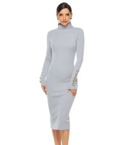 Fashion Button Long Sleeve Slim Fit Turtleneck Knitted Dress Wholesale Dresses SD182881 -DivaLook Shop 78ed1c8c 2590 46e9 b990 d814e772c948 c4509881fe0ee44e328a8a7a7a02f432