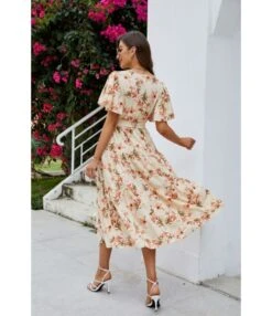 Tie-Up Short Sleeve Elegant Floral Print Smocked Dress Wholesale Dresses SDN535474 -DivaLook Shop 79d0cb2d 9e74 4172 a0ef 5c31012f8bb6 697b714b433b23b70ab165e0c8ba308f