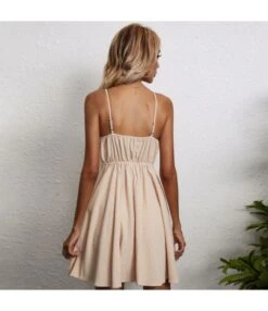 Lace-Up Solid Color Bowknot Cotton & Linen Slip Vacation Dress Wholesale Dresses Sexy Womens Clothing SD204239 -DivaLook Shop 7aa23df9 179a 43f0 919a 3a1f40fefdfd f859feae015a6aeac8160143b93471aa