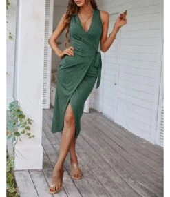 Sexy Deep V-Neck Slit Dress Sleeveless Solid Color Lace-Up Midi Wholesale Dresses SDN560619 -DivaLook Shop 7eba74e0 549c 4f50 9239 4dd37123ca5d 8279ed2f5e5fd8a397c5ec7b8827c5ff