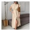 Elegant Solid Color Short Sleeve Single-Breasted Lapel Long Shirt Dress With Waistband Wholesale Dresses N5323032800057 -DivaLook Shop 8401ac87a99f42f0bb1dafd500ec8280 3