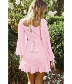 Square Neck Solid Color Lantern Sleeve Ruffles Lace-Up Swing Dress Vintage Wholesale Dresses SD531198 -DivaLook Shop 84dc930d 67cd 4670 b894 ff01613cb1aa D13CDF6771454EBFD6AE118507A13C35