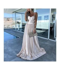 Temperament Mopping Sling Satin Zipper Pleated Party Dress Wholesale Dresses N46723032800112 -DivaLook Shop 87506c4cf2d4438b8abbafd300f3741d 4