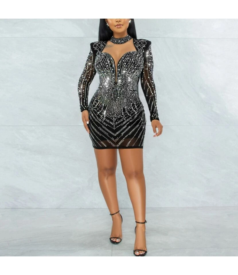 Shining Style Wholesale Clubwear Clothing Bodycon Sexy Dress SD200634 6 Shining Style Wholesale Clubwear Clothing Bodycon Sexy Dress SD200634 - Image 4