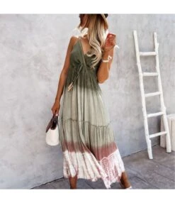 Tie-Dye Print V Neck Fringe Sling Sundresses Holiday Slip Swing Ruffled Dress Wholesale Maxi Dresses SD531876 -DivaLook Shop 8a173ec8 f244 4dcb 9f79 5f04a65274cb fffc00e6f36b4ef9b340c67cab2e051b