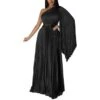 One-Shoulder Pleated Slant Neck Waist Imitation Silk Dress Wholesale Womens Clothing N3823103000072 -DivaLook Shop 8c41f4697d51499290f0b0b501288111 5