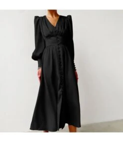 V Neck Nipped Waist Vintage Midi Satin Dress Wholesale Dresses SDN536436 -DivaLook Shop 8c8c6a8c 88e6 400b a998 008f14709078 O1CN01MD4KnH2GztkvkjBDQ 2212501819087 0 cib