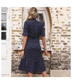 Women Polka Dot Print Puff Sleeve Tie Knot Wholesale Swing Dresses SDN580633 -DivaLook Shop 939bc4b9 cba5 4bc8 82cd 22e304c7c1be c8d493449e932923268a15a11eefac74