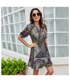 Vintage Floral Print Puff Sleeve V Neck Wholesale A-line Dresses SD167382 -DivaLook Shop 9d9e61a1 d322 4baf a944 f783e0b8ccc1 84345fd04baf1ab4b4d4adc2870815e0