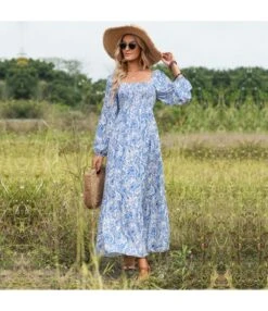 Square Collar Printed Long Sleeve Vacation Backless Swing Dress Wholesale Maxi Dresses N5323021600029 -DivaLook Shop O1CN013Mwrgz1Irlsh4UZuw 1007700947 0 cib