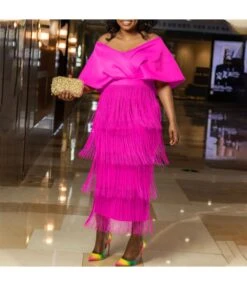 Fashion V-Neck Strapless Tassel Party Dress Wholesale Dresses V5923050300077 -DivaLook Shop O1CN013S7RsA1qrUbWpU89Y 4225535549 0 cib 6