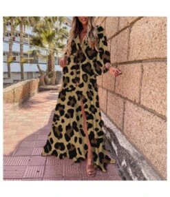 V Neck Ties Single Breasted Printed Loose Dress Wholesale Dresses N462823032800172 -DivaLook Shop O1CN014TGx1n2HGO1khd686 2212450069123 0 cib 5