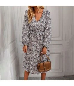 Casual Long-Sleeved Floral Print V-Neck Chiffon Ruffle Dress Wholesale Dresses V5923041200024 -DivaLook Shop O1CN015WtCxJ1ND4k1vp20c 2425141535 0 cib 4