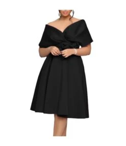 Sexy V-Neck Strapless High Waist Lacing Large Skirt Party Dress Wholesale Dresses V5923050300082