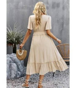 Casual Solid Color V-Neck Waist Open Dress Wholesale Dresses V5923041200009 -DivaLook Shop O1CN016a5N5m1ND4mJLAtxX 2425141535 0 cib