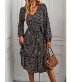 Casual Long-Sleeved Floral Print V-Neck Chiffon Ruffle Dress Wholesale Dresses V5923041200024 -DivaLook Shop O1CN016xNOmZ1ND4jlTwOGl 2425141535 0 cib