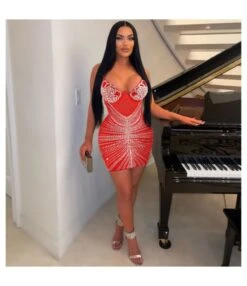 Nightclub Sexy Hot Drill Suspender Dress Wholesale Dresses V5923031800122 -DivaLook Shop O1CN019JOt3c1ESLRIOvwn9 2845100350 0 cib