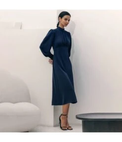 Long Sleeve Solid Color Slim Tie Round Neck A-Line Dress Wholesale Dresses N462302140018613 -DivaLook Shop O1CN019VpPP42GztqyKFnwk 2212501819087 0 cib