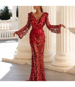Sexy Long Sleeve V Neck Sequins Hollow Dresses Wholesale Dresses N5923081800005 -DivaLook Shop O1CN01BQFBkv1QTy8QDPEEv 4154671978 0 cib 6