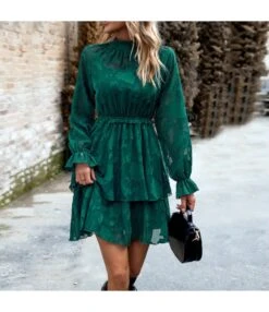 Jacquard Temperament Elegant Round Neck Long-Sleeved Dress Wholesale Dresses N4623071700111 -DivaLook Shop O1CN01CAKCSe1ND4ojLNLDg 2425141535 0 cib 4