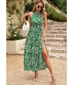 Elegant Sleeveless Floral Print Hanging Neck High Split Long Dress Wholesale Dresses V5923041200031 -DivaLook Shop O1CN01IVazZ31ND4mkS1Iri 2425141535 0 cib