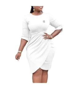 Elegant Short Sleeve Flower Decorated High Waist Pleated Dress Wholesale Dresses V5923050300073 -DivaLook Shop O1CN01KfiZLY1qrUazlLXFG 4225535549 0 cib