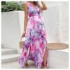 Slim Fit Sleeveless Slit Print V-Neck Dress Wholesale Dresses N4623062700082 -DivaLook Shop O1CN01LGBLKK1y4V9XW2EPd 2200778336525 0 cib 4