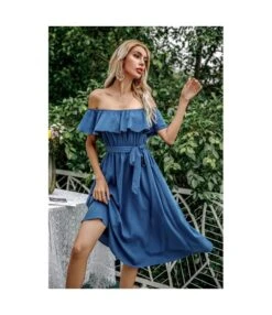 Loose Ruffled Simple Solid Color One-Shoulder Dress Wholesale Dresses N4623040100030 -DivaLook Shop O1CN01LN5QJ31il45b1JX71 1927214452 0 cib