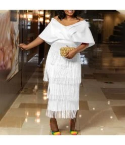 Fashion V-Neck Strapless Tassel Party Dress Wholesale Dresses V5923050300077 -DivaLook Shop O1CN01LTOshb1qrUbUm2c5P 4225535549 0 cib 6