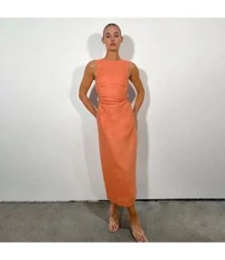 Hollow Backless Sleeveless Solid Color Pleated Dress Wholesale Dresses N4623070600031 -DivaLook Shop O1CN01QI8NAc2GztsbnAKZl 2212501819087 0 cib 3