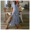 V-Neck Geometric Print Puff Sleeve Tie Dress Wholesale Dresses -DivaLook Shop O1CN01U7TICh22Y3AprdZko 1855047131 0 cib 4