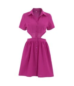 Casual Solid Color Waistless Short-Sleeved A-Line Shirt Dress Wholesale Dresses V5923032800071 -DivaLook Shop O1CN01V0jyfs2GztriNKB9L 2212501819087 0 cib