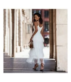 Elegant Suspenders Solid Color Woolen Gauze Stitching Dress Wholesale Dresses N461523032800112 -DivaLook Shop O1CN01W469SZ2HGO4XcbO48 2212450069123 0 cib