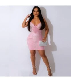 Nightclub Sexy Hot Drill Suspender Dress Wholesale Dresses V5923031800122 -DivaLook Shop O1CN01WjDELo1ESLRM2wBME 2845100350 0 cib 5