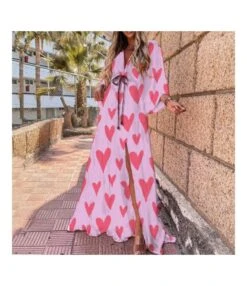 V Neck Ties Single Breasted Printed Loose Dress Wholesale Dresses N462823032800172 -DivaLook Shop O1CN01Wrytks2HGO0pYeiQ7 2212450069123 0 cib 5