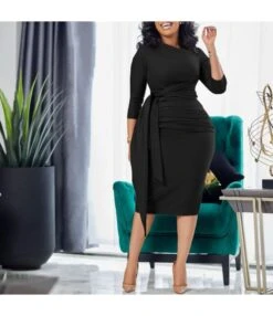 Fashion Solid Color Seven Part Sleeve Pleated Strapped Dress Wholesale Dresses N5323032800174 -DivaLook Shop O1CN01WwgGhV26Ucf4lKNI9 4225457665 0 cib 6