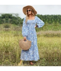 Square Collar Printed Long Sleeve Vacation Backless Swing Dress Wholesale Maxi Dresses N5323021600029 -DivaLook Shop O1CN01Y81fUb1Irlsh4WBhR 1007700947 0 cib