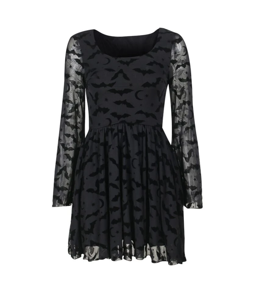 Dark Temperament Bat Jacquard Bell Sleeve A Swing Dress Wholesale Dresses Without Belt N46923031300022 7 Dark Temperament Bat Jacquard Bell Sleeve A Swing Dress Wholesale Dresses Without Belt N46923031300022 - Image 5