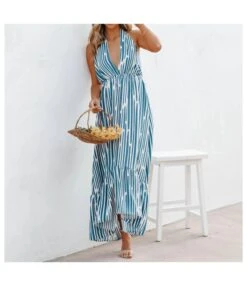 Striped Print Halter Neck Strapless Backless Asymmetric Swing Dress Wholesale Dresses N46723030400010 -DivaLook Shop O1CN01eCY18P1gk1yKktKX5 1864974179 0 cib