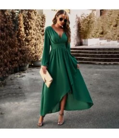 Sexy Long-Sleeved V-Neck Waist Slimming Big Hem Dresses Wholesale Dresses N5923080800014 -DivaLook Shop O1CN01eRoLCr1ND4pNQ4co0 2425141535 0 cib 4