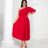 Casual Solid Color Bubble Sleeve Single Shoulder Diagonal Collar Pleated Dress Wholesale Dresses V5923050600003 1 Casual Solid Color Bubble Sleeve Single Shoulder Diagonal Collar Pleated Dress Wholesale Dresses V5923050600003 -DivaLook Shop O1CN01fEzX1L1TGBAaKA6OK 2206882922354 0 cib 7