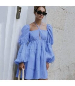 Puff Sleeve Commuter Niche Lace Hollow Loose Simple Dress Wholesale Dresses N462323021400186 -DivaLook Shop O1CN01fzTD2e2Gztp5o5T5s 2212501819087 0 cib 3