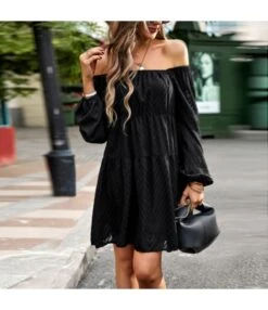 Square Collar Long Sleeve A-Line Jacquard See-Through Dress Wholesale Dresses N46N4623062500007 -DivaLook Shop O1CN01k9m8Tm1ND4njNcN7m 2425141535 0 cib 4